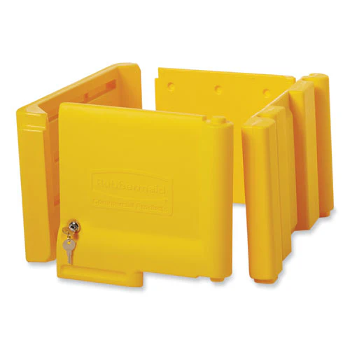 Locking Cabinet, For Rubbermaid Commercial Cleaning Carts, Yellow - Image 2