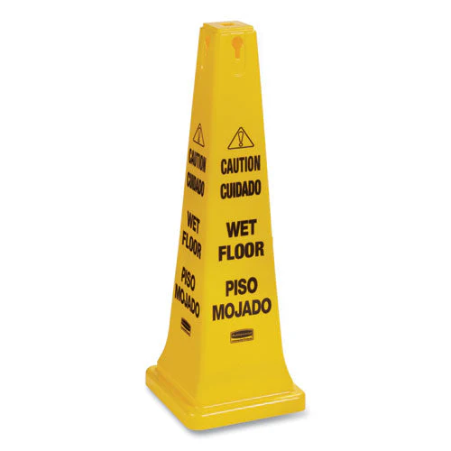 Multilingual Wet Floor Safety Cone, 12.25 X 12.25 X 36 - Image 3