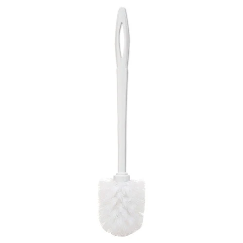 Toilet Bowl Brush, 10" Handle, White - Image 1