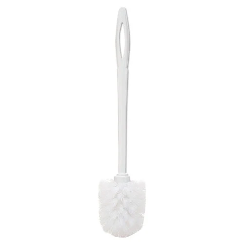 Toilet Bowl Brush, 10" Handle, White - Image 3
