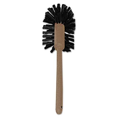 Commercial-grade Toilet Bowl Brush, 17" Handle, Brown - Image 1