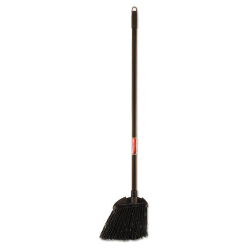 Angled Lobby Broom, Poly Bristles, 35" Handle, Black - Image 3