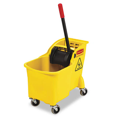 Tandem 31-quart Bucket/wringer Combo, Reverse, Yellow - Image 1