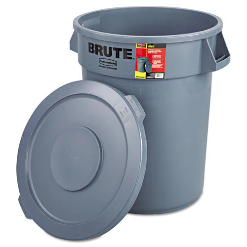 Brute Container With Lid, 32 Gal, Plastic, Gray - Image 2