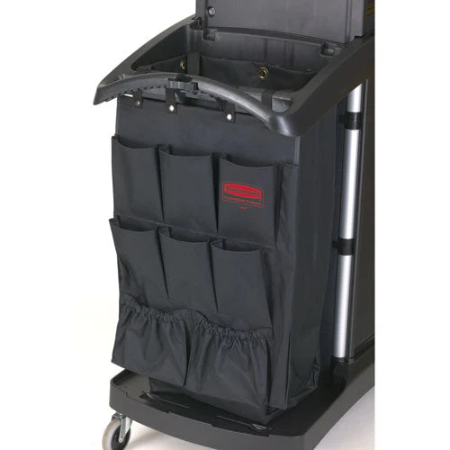 Fabric 9-pocket Cart Organizer, 19.75 X 1.5 X 28, Black - Image 3