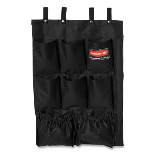 Fabric 9-pocket Cart Organizer, 19.75 X 1.5 X 28, Black - Image 2