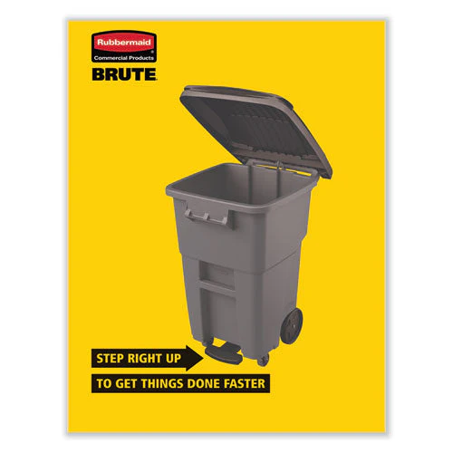 Brute Roll-out Heavy-duty Container, 65 Gal, Polyethylene, Gray - Image 3