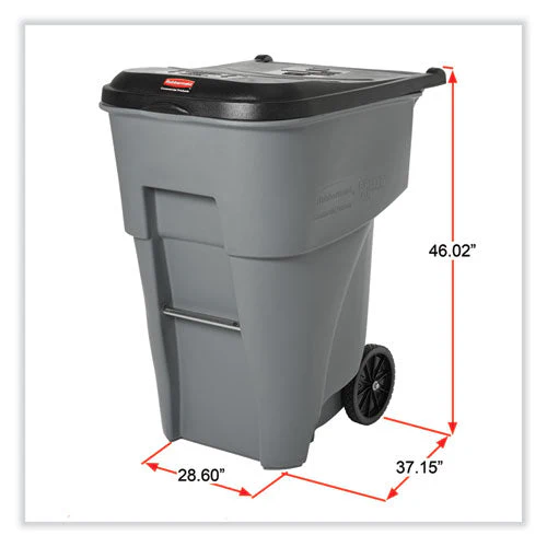 Brute Roll-out Heavy-duty Container, 95 Gal, Polyethylene, Gray - Image 3