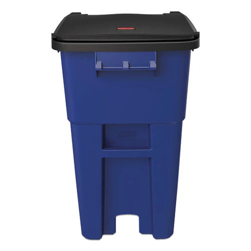 Square Brute Rollout Container, 50 Gal, Molded Plastic, Blue - Image 2