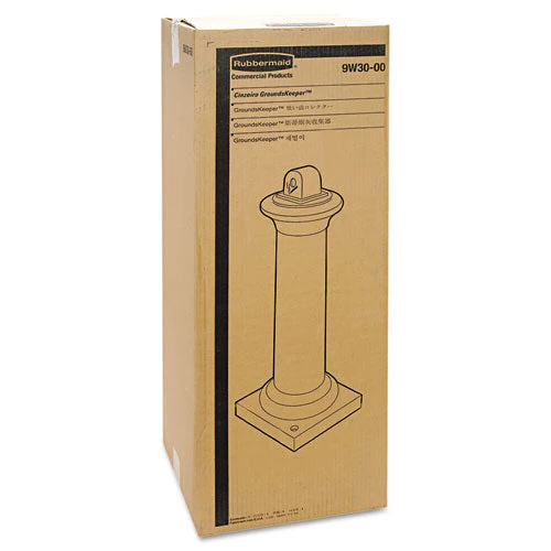 Groundskeeper Tuscan Receptacle, 22.05 Gal, 13 Dia X 38.38h, Black - Image 2