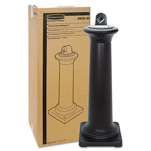 Groundskeeper Tuscan Receptacle, 22.05 Gal, 13 Dia X 38.38h, Black - Image 3
