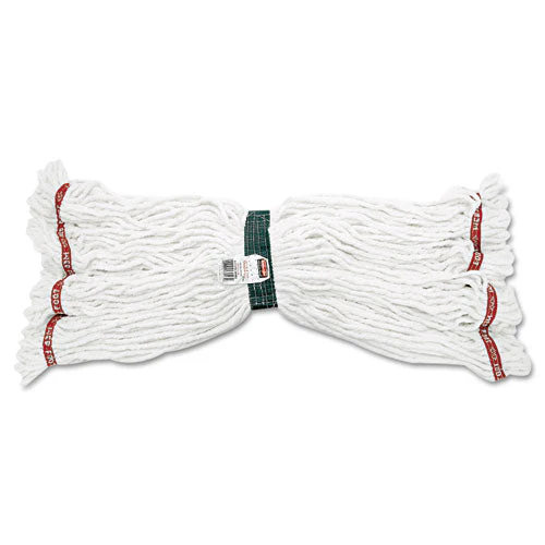 Web Foot Shrinkless Looped-end Wet Mop Head, Cotton/synthetic, Medium, White, 6/carton - Image 3