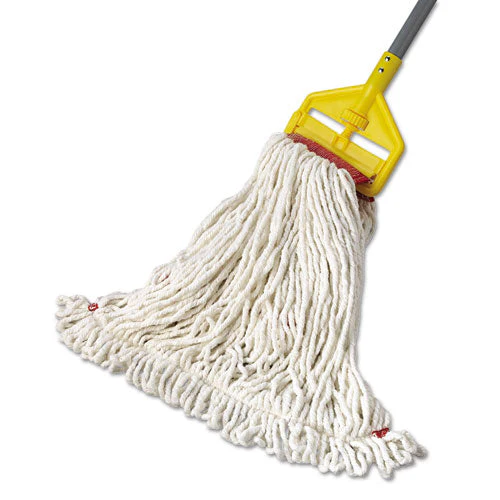 Web Foot Wet Mop Head, Shrinkless, Cotton/synthetic, White, Large, 6/carton - Image 3