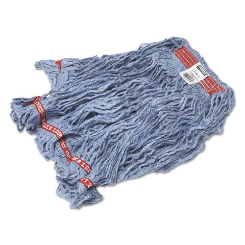 Swinger Loop Wet Mop Heads, Cotton/synthetic, Blue, Large, 6/carton - Image 1