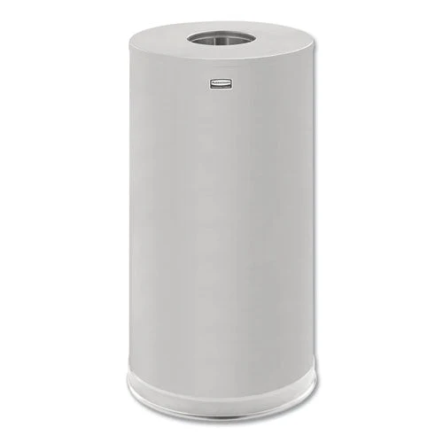 European And Metallic Series Receptacle With Drop-in Top, 15 Gal, Steel, Satin Stainless - Image 1