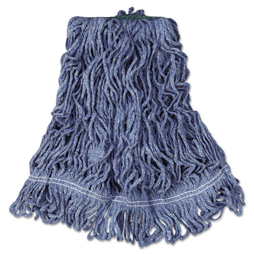 Super Stitch Blend Mop Head, Medium, Cotton/synthetic, Blue, 6/carton - Image 1