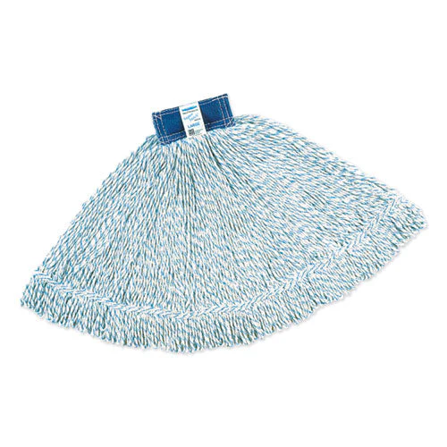 Super Stitch Finish Mops, Cotton/synthetic, White, Large, 1-in. Blue Headband - Image 1