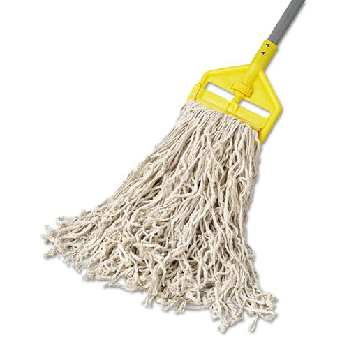 Premium Cut-end Cotton Wet Mop Head, 24 Oz, White, 1" White Band, 12/carton - Image 2