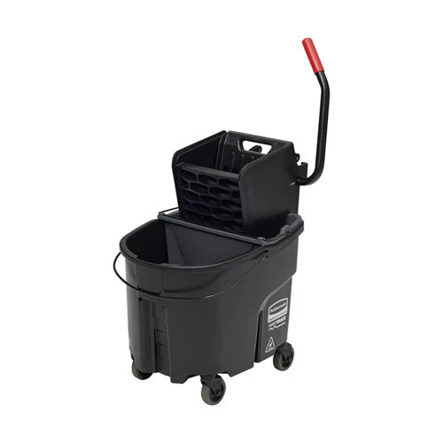 Wavebrake 2.0 Bucket/wringer Combos, Side-press, 35 Qt, Plastic, Black - Image 1