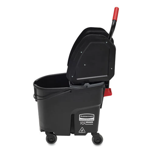 Wavebrake 2.0 Bucket/wringer Combos, Down-press, 35 Qt, Plastic, Black - Image 2