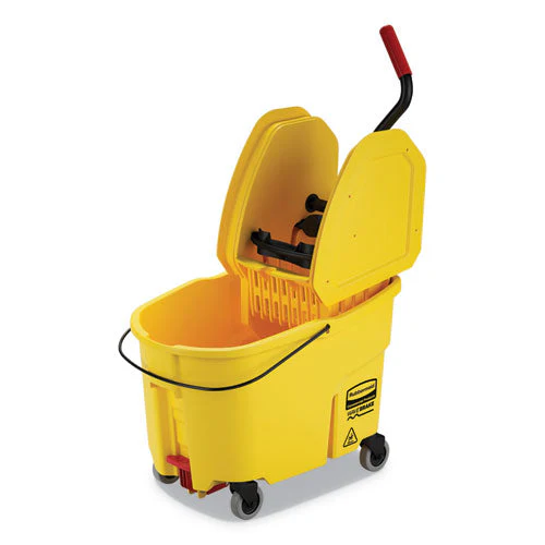 Wavebrake 2.0 Bucket/wringer Combos, Down-press, 44 Qt, Plastic, Yellow - Image 1