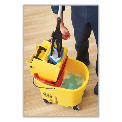 Wavebrake 2.0 Bucket/wringer Combos, Down-press, 44 Qt, Plastic, Yellow - Image 2