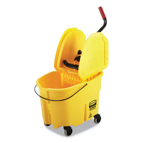 Wavebrake 2.0 Bucket/wringer Combos, Down-press, 35 Qt, Plastic, Yellow - Image 1