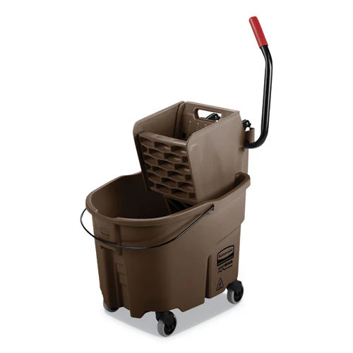 Wavebrake 2.0 Bucket/wringer Combos, Side-press, 35 Qt, Plastic, Brown - Image 1