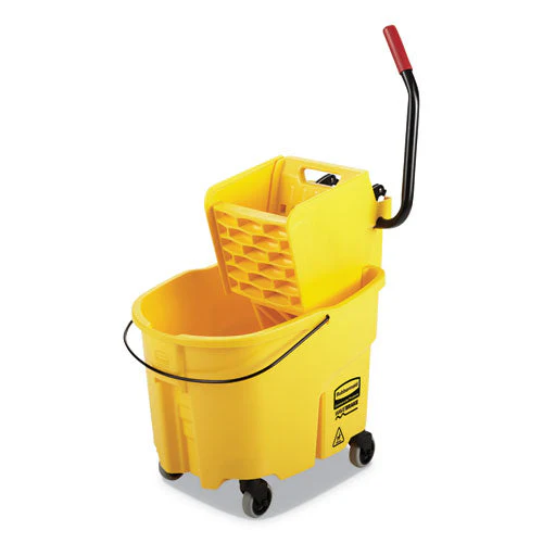 Wavebrake 2.0 Bucket/wringer Combos, Side-press, 35 Qt, Plastic, Yellow - Image 1