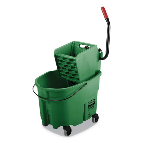 Wavebrake 2.0 Bucket/wringer Combos, Side-press, 35 Qt, Plastic, Green - Image 1