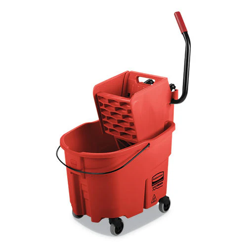 Wavebrake 2.0 Bucket/wringer Combos, Side-press, 35 Qt, Plastic, Red - Image 1