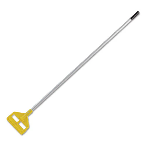 Invader Aluminum Side-gate Wet-mop Handle, 60", Gray/yellow - Image 1