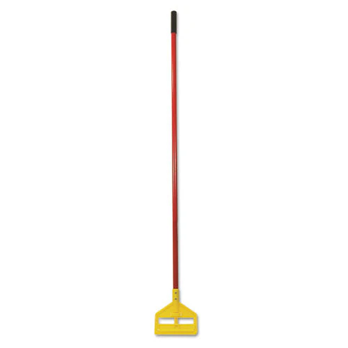 Invader Fiberglass Side-gate Wet-mop Handle, 60", Red/yellow - Image 1