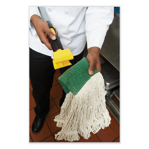 Gripper Hardwood Mop Handle, 1.13" Dia X 60", Natural/yellow - Image 2