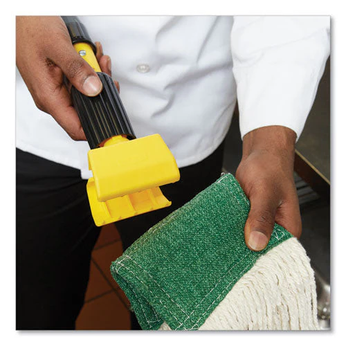 Fiberglass Gripper Mop Handle, 1" Dia X 60", Gray/yellow - Image 2