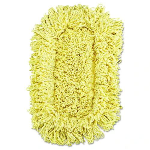 Trapper Looped-end Dust Mop Head, 12 X 5, Yellow, 12/carton - Image 1
