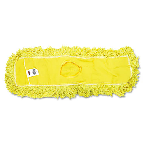 Trapper Commercial Dust Mop, Looped-end Launderable, 5" X 24", Yellow - Image 1