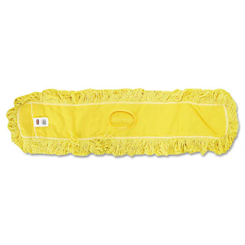 Trapper Commercial Dust Mop, Looped-end Launderable, 5" X 48", Yellow - Image 1