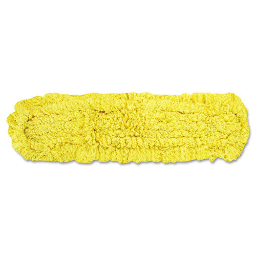 Trapper Commercial Dust Mop, Looped-end Launderable, 5" X 48", Yellow - Image 2