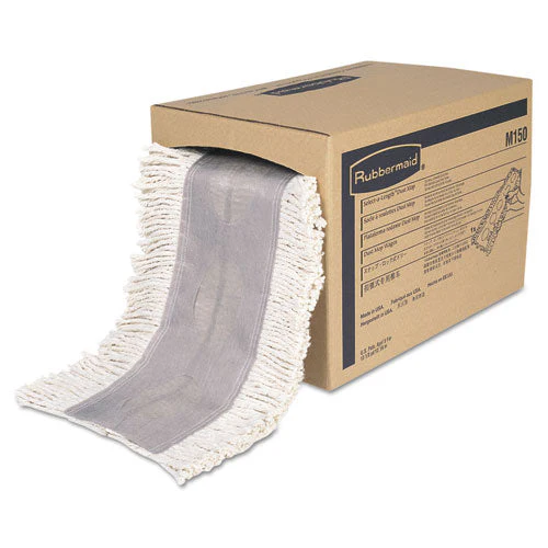 Cut To Length Dust Mops, Cotton, White, Cut-end, 5 X 40 Ft, 1 Box - Image 1