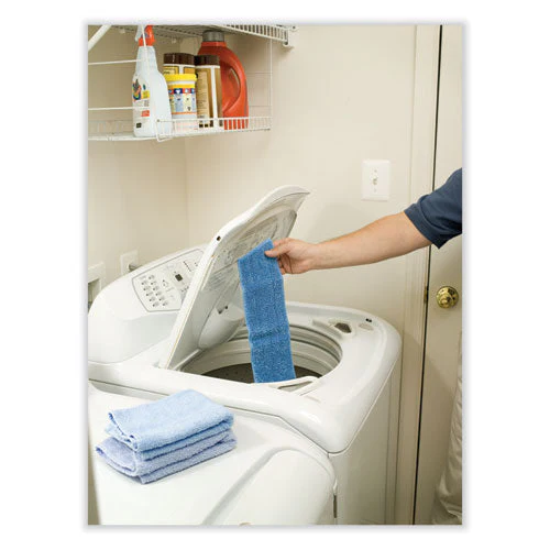 Economy Wet Mopping Pad, Microfiber, 18", Blue - Image 3