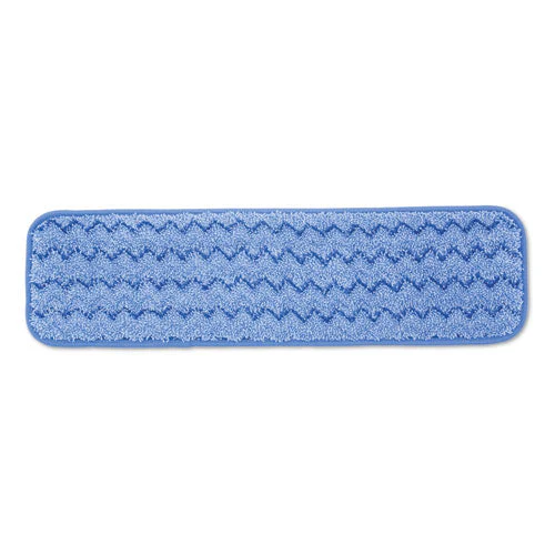 Microfiber Wet Room Pad, Split Nylon/polyester Blend, 18", Blue, 12/carton - Image 1
