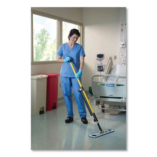 Microfiber Wet Room Pad, Split Nylon/polyester Blend, 18", Blue, 12/carton - Image 2