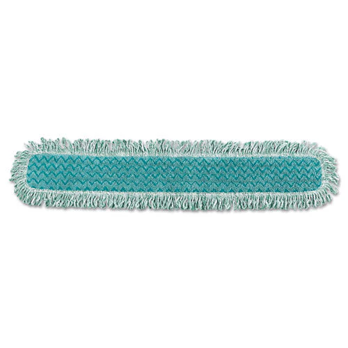 Hygen Dry Dusting Mop Heads With Fringe, 36", Microfiber, Green - Image 1