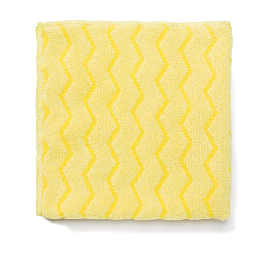 Reusable Cleaning Cloths, Microfiber, 16 X 16, Yellow, 12/carton - Image 1