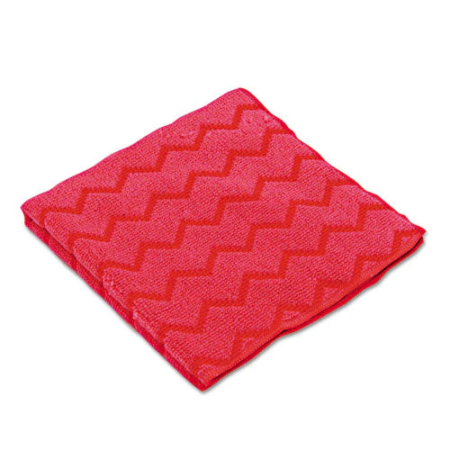 Hygen Microfiber Cleaning Cloths, 16 X 16, Red, 12/carton - Image 1