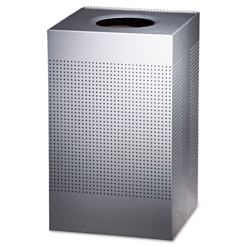 Designer Line Silhouettes Waste Receptacle, 20 Gal, Steel, Silver Metallic - Image 1