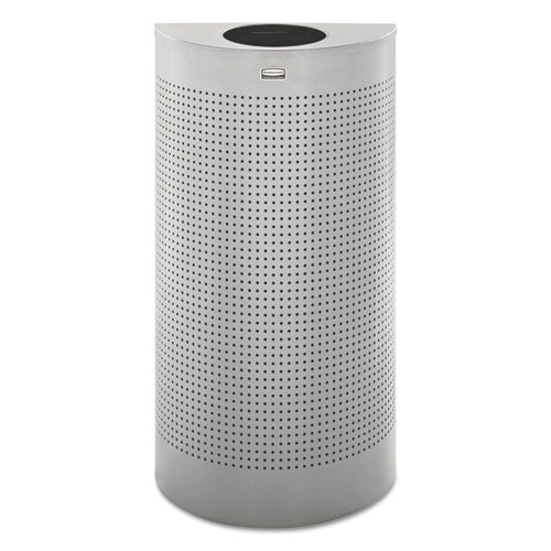 Designer Line Silhouettes Waste Receptacle, 12 Gal, Steel, Silver Metallic - Image 1