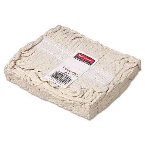 Economy Cut-end Cotton Wet Mop Head, 16oz, 1" Band, White, 12/carton - Image 2