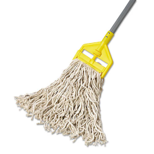 Economy Cut-end Cotton Wet Mop Head, 16oz, 1" Band, White, 12/carton - Image 3